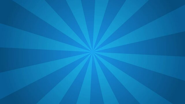 Cyan-Blue Animated Spiral Cartoon Backgrounds, cartoon-style retro comic background, abstract background, animated sunburst motion background