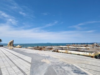 view of the port of Leamthaen Bangsan Chonburi,Thailand
