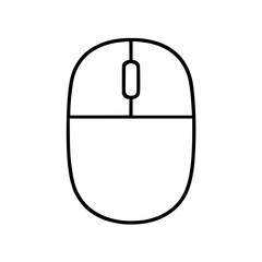 Vector Illustration of a Black and White Computer Mouse: Modern Minimalistic Design for Gaming and Office Use