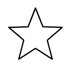 Obraz premium Black and White Geometric Star Outline Vector Art for Graphic Design and Logo Template