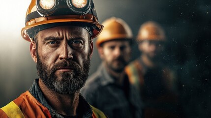 Fototapeta premium Portrait of a Determined Construction Worker