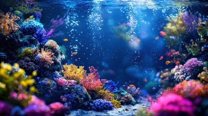 Vibrant Underwater Coral Reef Ecosystem