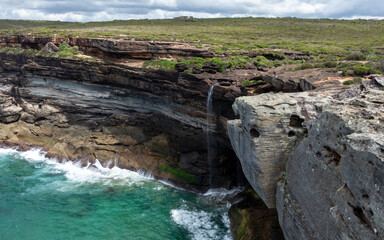 Eagle Rock on Australian Coastline &ndash; Coastal Cliff in Royal National Park, New South Wales, Australia