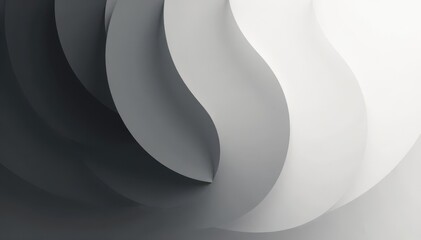 Subtle grayscale gradation in overlapping circles, abstract, modern