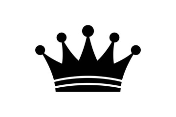 Black crown vector illustration royalty symbol art