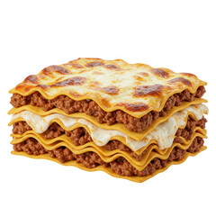 Delicious lasagna food isolated on transparent background