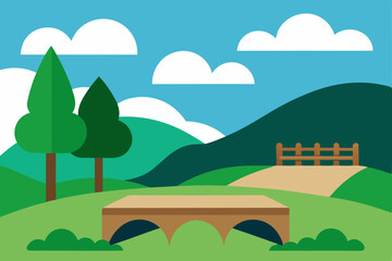 vector illustration of a village