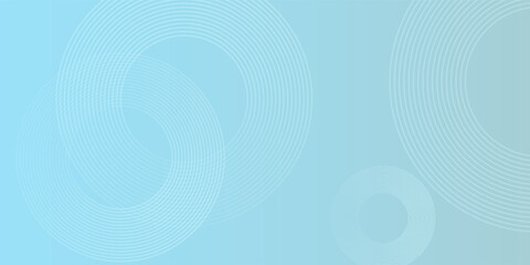 Fototapeta premium Simple modern abstract background blue white gradient circle effect unique trendy art shape