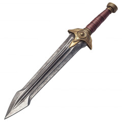 Ornate Fantasy Sword, Detailed Medieval Weapon, Ancient Blade Art, Royal Gold Hilt Sword, Heroic Weaponry