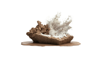 Obraz premium Abstract Milk and Chocolate Wave Collision Creamy Splash