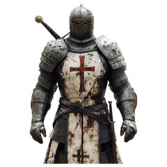 Crusader Knight Armor, Medieval Full Plate Armor, Historical Knight Suit, Chivalric Warrior Attire, Templar Knight Costume
