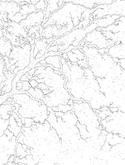 Obraz premium Satellite view showing forest fragmentation, vector graphic