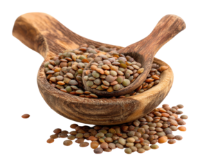 Cooking with lentils healthy recipe ideas kitchen food bright environment isolated on transparent background