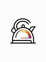 Minimalist Kettle & Teapot Boiling Water Icon for Modern Kitchen Design |  Illustration
