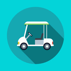 golf cart icon on a white background