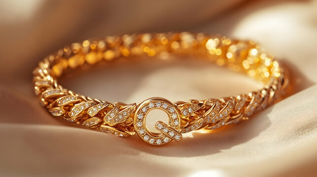 Close  Up of an Elegant Gold Brace  5E952