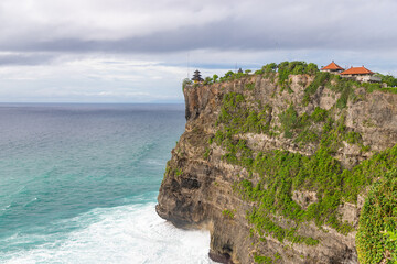 Beautiful scenery of Uluwatu cliff in Bali, Indonesia
