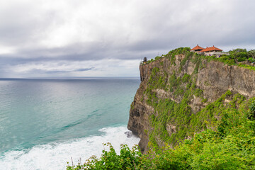 Beautiful scenery of Uluwatu cliff in Bali, Indonesia