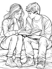 Family discussing education plans, vector illustration