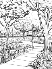 Former industrial site becoming park, vector design