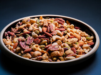 bowl of dried fruit.