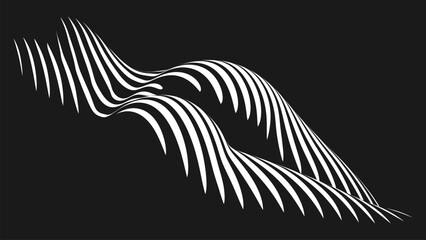 Minimal black and white artwork of woman’s naked sexy butt with elegant graceful curved flowing lines to highlight feminine beauty and sensuality. Modern line art of female figure. Vector illustration
