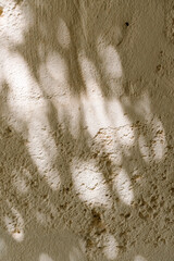 Abstract circular light spots on the stone wall. Blurry Background	