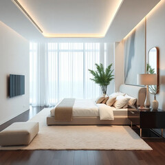 modern luxury bedroom interior