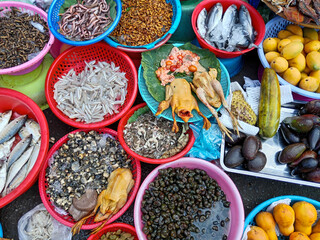 Phsar Kandal Wet Market Phom Penh Cambodia