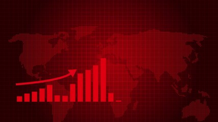 Global Economic Growth Visualization Animated, Business and Finance Concept Animation with Bar Graph Showing Positive Trend and Increasing Profits - Powered by Adobe