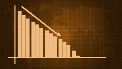 Global Economic Downturn Animation, Animated Business Analytics Dashboard with Bar Chart Growing Over Time to Show Profit Increase