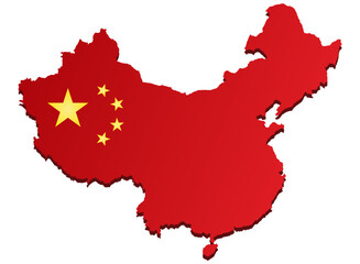 Map without political divisions of the country of China, ready for infographics