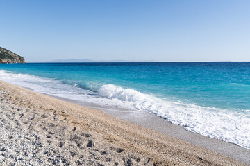 Pebble beach of Dhermi in Albania