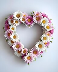 Corazón de margaritas.