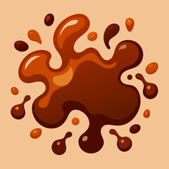 Set of Chocolate Drink Splash