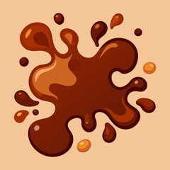 Set of Chocolate Drink Splash
