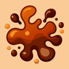 Set of Chocolate Drink Splash