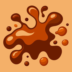 Set of Chocolate Drink Splash