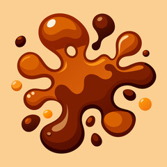 Set of Chocolate Drink Splash