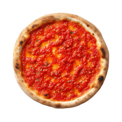 Marinara pizza isolated on white