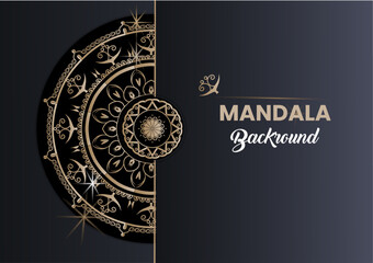 Arabesque mandala pattern design with abstract background. Hand drawn gorgeous ethnic for card, cover, invitation card, anniversary card
