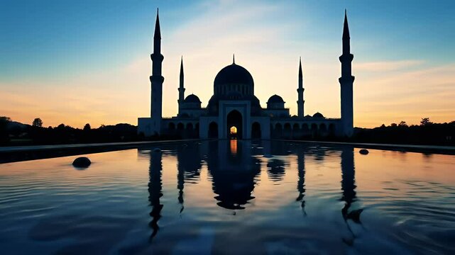 Peaceful mosque scene