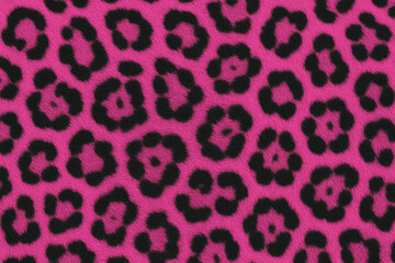 Obraz premium Fuchsia Leopard Print Pattern. Animal Print. Fur texture.