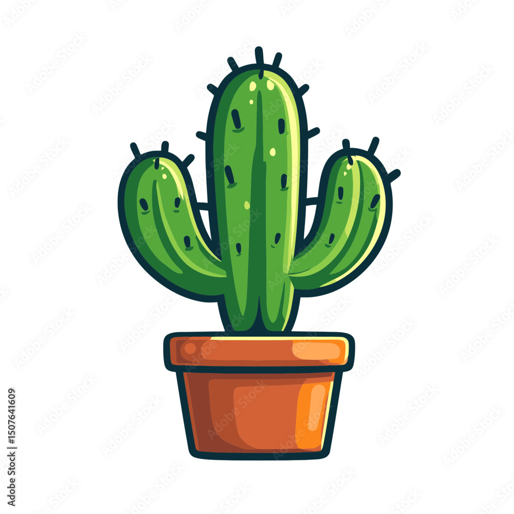 Poster prickly pear cactus icon featuring a simplistic design suitable for various applications such as gar