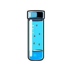 Simple flat cartoon icon of a rain gauge depicting water level measurement for weather monitoring and gardening purposes