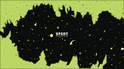 Sport Background with Abstract Grunge Shapes and Confetti for Game Poster or Event Promotion