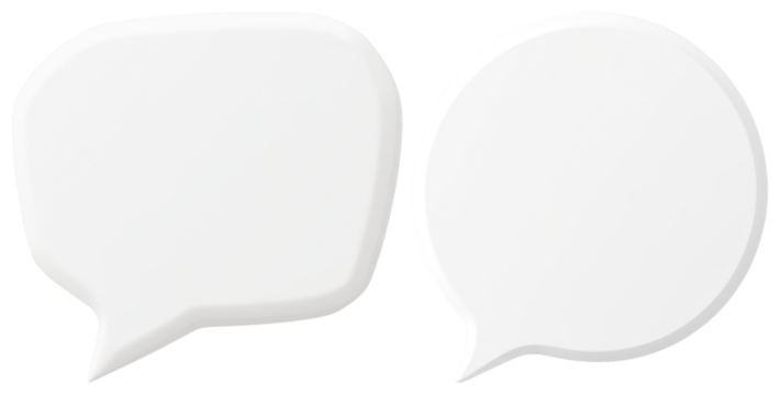 PNG Blank speech bubbles communication, element set on transparent background
