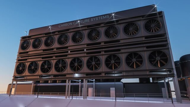 industrial carbon capture technology facility to reduce the CO2 in the atmosphere