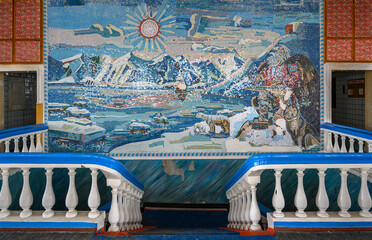 The ruins of Pyramiden in the Svalbard archipelago