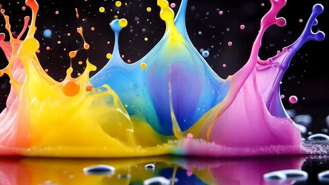 Vibrant Rainbow Color Splash Photography